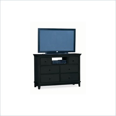 American Drew Sterling Pointe Fully Assembled TV Stand in Black Finish