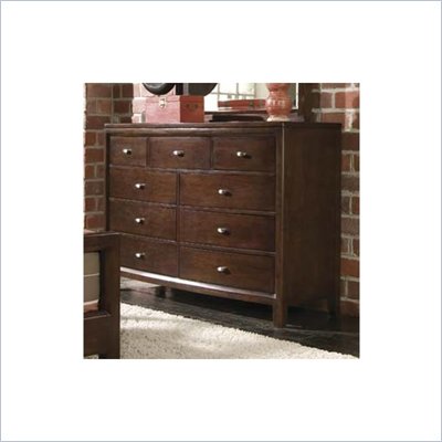 American Drew Tribecca Wood Top Dresser in Root Beer Finish