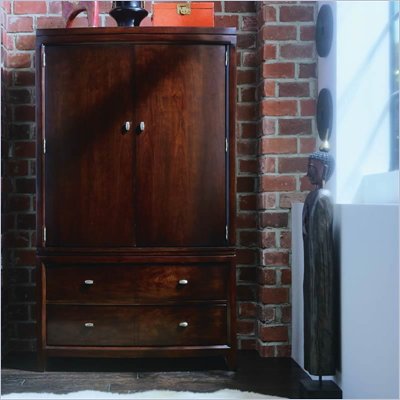 American Drew Tribecca TV/Wardrobe Armoire in Root Beer Finish