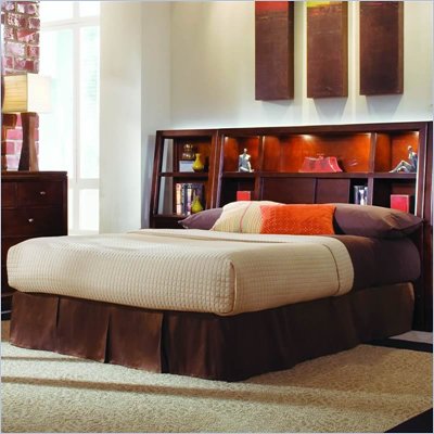 American Drew Tribecca Bookcase Bed in Root Beer Finish