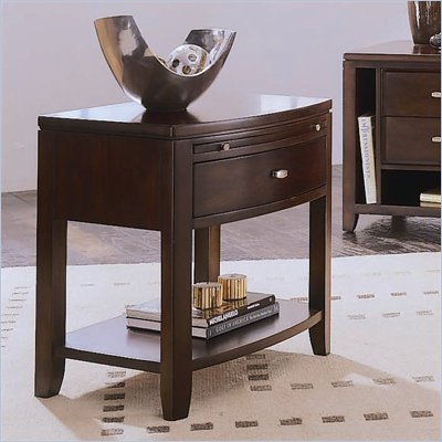 American Drew Tribecca 1 Drawer Leg Nightstand in Root Beer Finish