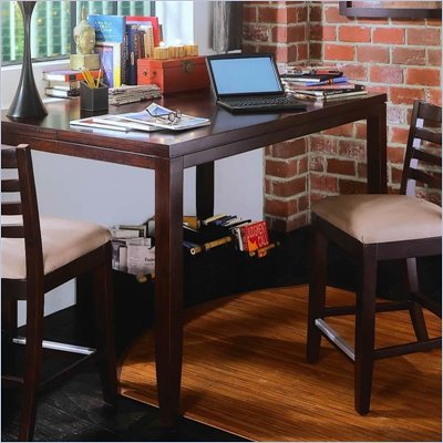 American Drew Tribecca Square Gathering Table in Brown Finish