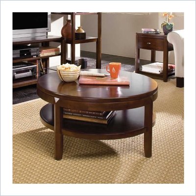 American Drew Tribecca Round Wood Top Cocktail Table