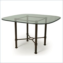 Pastel Furniture 48" Square Round Glass Dining Table