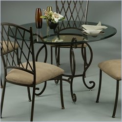 Pastel Furniture 48" Round Glass Dining Table