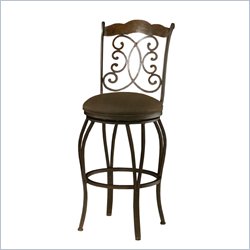 Pastel Furniture Athena Rust 30'' Swivel Bar Stool in Cowboy Brown