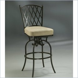 Pastel Furniture Atrium 30'' Outdoor Swivel Bar Stool in Sesame Linen