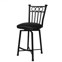 Pastel Furniture Bostonian Black 30 Swivel Bar Stool in Touch Black