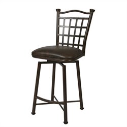 Pastel Furniture Bay Point Rust 26 Swivel Counter Stool in Florentine Coffee