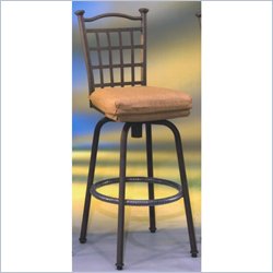 Pastel Furniture Bay Point Bronze 26 Outdoor Barstool with Sesame Linen Upholstery