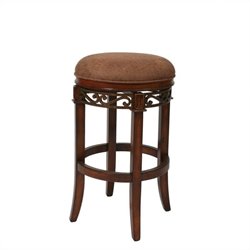 Pastel Furniture Carmel 26'' Swivel Backless Counter Stool in Dakota Toffee