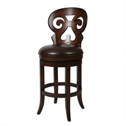 Pastel Furniture Hermosa 30'' Swivel Wood Barstool in Brown Finish