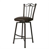 Pastel Furniture Laguna Rust 26'' Swivel Counter Stool in Florentine Coffee