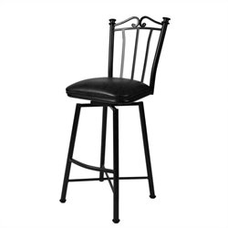 Pastel Furniture Laguna Black 26'' Swivel  Counter Stool in Touch Black