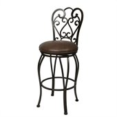 Pastel Furniture Magnolia Rust 26 Swivel Bar Stool in Florentine Coffee