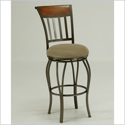 Pastel Furniture Monterey Rust 30'' Swivel Bar Stool in Moccasin