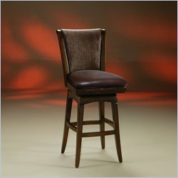 Pastel Furniture Mandalay 26'' Swivel Wood Counter Stool in Stallion Brown