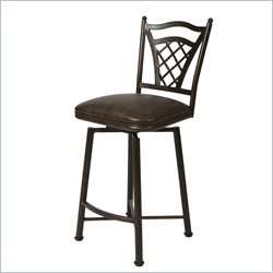 Pastel Furniture Waverly Rust 26 Swivel Bar Stool in Florentine Coffee