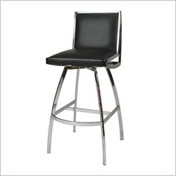 Pastel Furniture Belado 26 Swivel Counter Stool in Touch Black