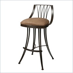 Pastel Furniture Metropolitan Rust 26 Counter Stool in Topanga Brown