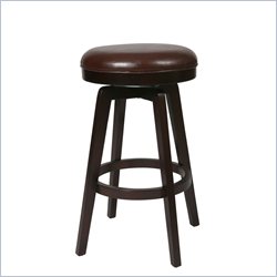Pastel Furniture Royal Vista Espresso 26 Backless Counter Stool in Stallion Brown