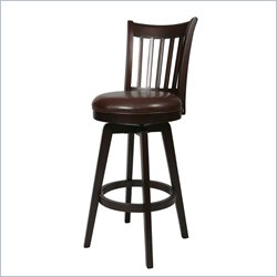 Pastel Furniture Woodhaven Espresso 26 Swivel Counter Stool in Stallion Brown