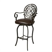 Pastel Furniture Island Falls Rust 26: Swivel Arm Counter Stool in Ford Brown