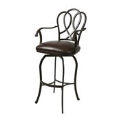 Pastel Furniture Oxford Rust 30 Arm Swivel Bar Stool in Ford Brown