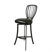 Pastel Furniture Tropez 30 Inch Armless Swivel Barstool in Melvin Chocolate