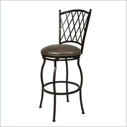 Pastel Furniture Atrium Rust 30 Swivel Bar Stool in Florentine Coffee