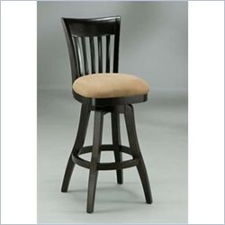 Pastel Furniture - Labelle Latigo Brown 30" Bar Stool w/ Passion Suede Burnt Fabric