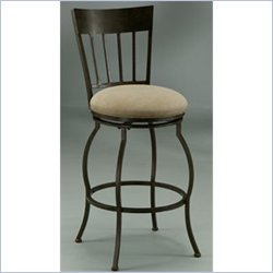 Pastel Furniture Aspen Rust 30" Swivel Bar Stool with Topanga Brown Fabric