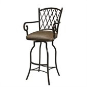 Pastel Furniture Atrium Rust 30 Swivel Arm Bar Stool in Florentine Coffee