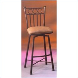 Pastel Furniture Bostonian Rust 30" Swivel Bar stool with Sable Fabric