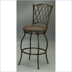 Pastel Furniture Atrium Rust 26 Swivel Counter Stool in Florentine Coffee