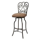 Pastel Furniture Magnolia Rust 26 Swivel Bar Stool in Moccasin