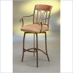 Pastel Furniture Cozumel 26 Swivel Arm Counter Stool in Peat Passion