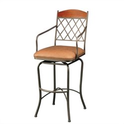 Pastel Furniture Napa Ridge Bronze 26 Swivel Arm Counter Stool in Shandora Toast
