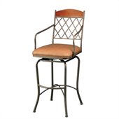 Pastel Furniture Napa Ridge Bronze 26 Swivel Arm Counter Stool in Shandora Toast