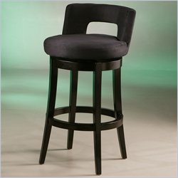 Pastel Furniture Eureka 26 Swivel Bar Stool in Feher Black