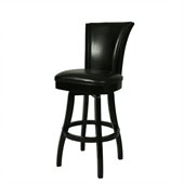 Pastel Furniture Glenwood 30 Swivel Bar Stool in Black Leather