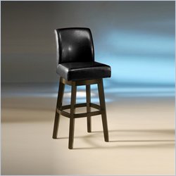 Pastel Furniture Lake Village 30 Swivel Bar Stool in Feher Black