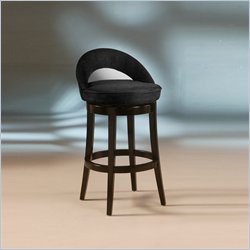 Pastel Furniture Urbana 30 Swivel Bar Stool in Feher Black-Micro Fiber Black