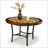 Pastel Furniture Atrium Travertine Dining Table in Autumn Rust