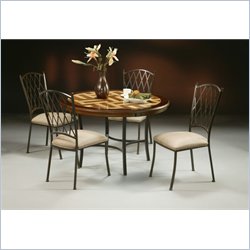 Pastel Furniture Atrium 5 Piece Travertine Dining Set