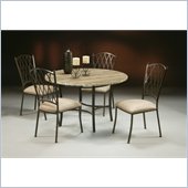 Pastel Furniture Atrium Travertine 5 Piece Dining Set