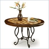 Pastel Furniture Atrium Travertine Dining Table in Autumn Rust