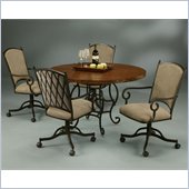 Pastel Furniture Atrium 5 Piece Copperstone Elegant Dining Set
