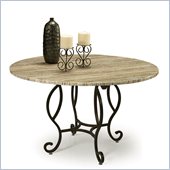 Pastel Furniture Atrium Travertine Dining Table in Autumn Rust
