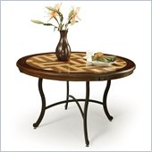 Pastel Furniture Island Falls Travertine Dining Table in Autumn Rust